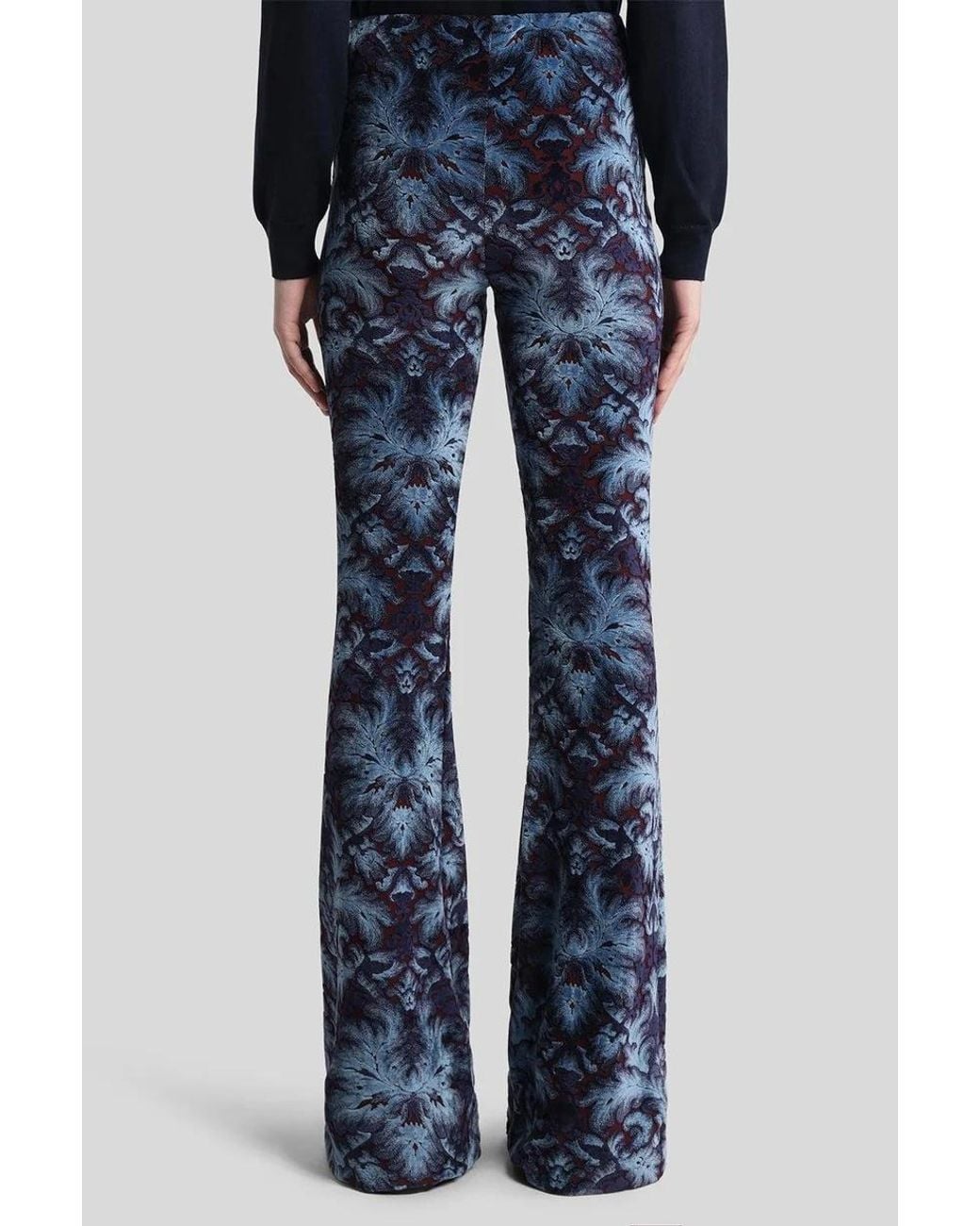 Etro Blue Flared Velvet Trousers