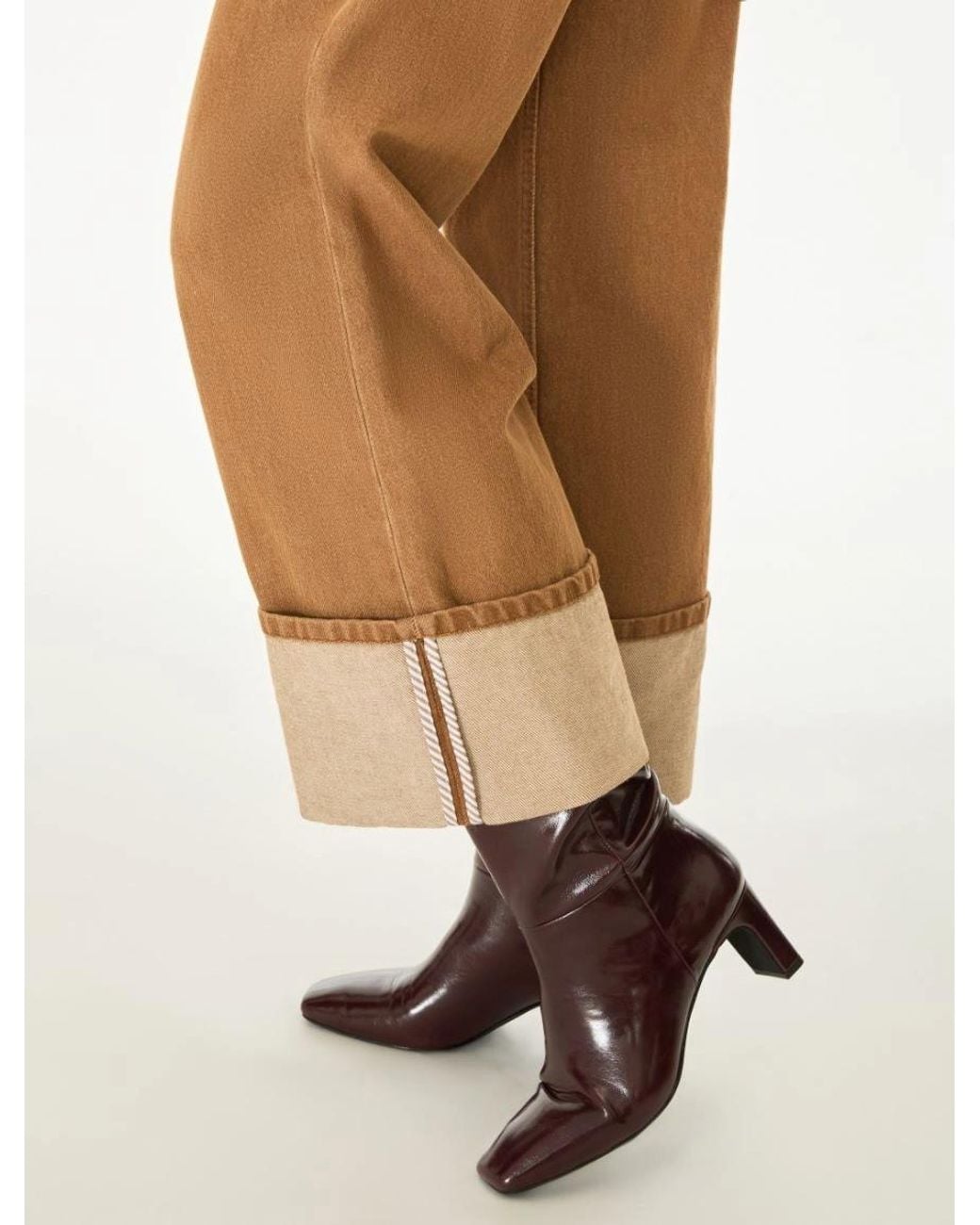 iBlues Brown Cuffed Jeans