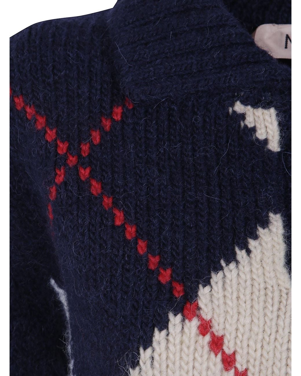 N°21 Blue Checked Cropped Jumper