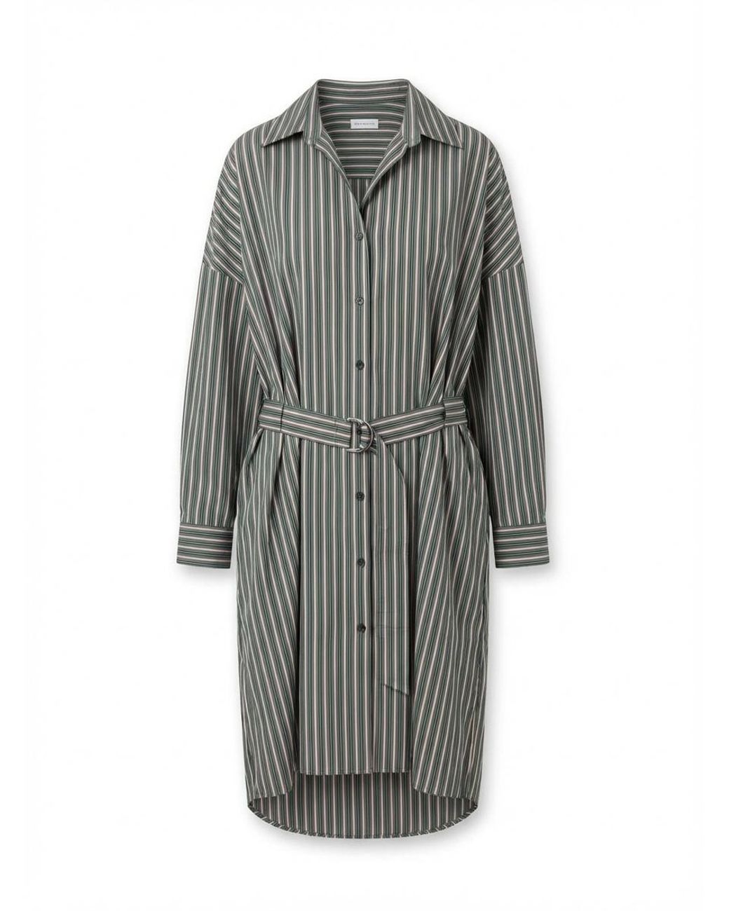 Dries Van Noten Gray Striped Dress