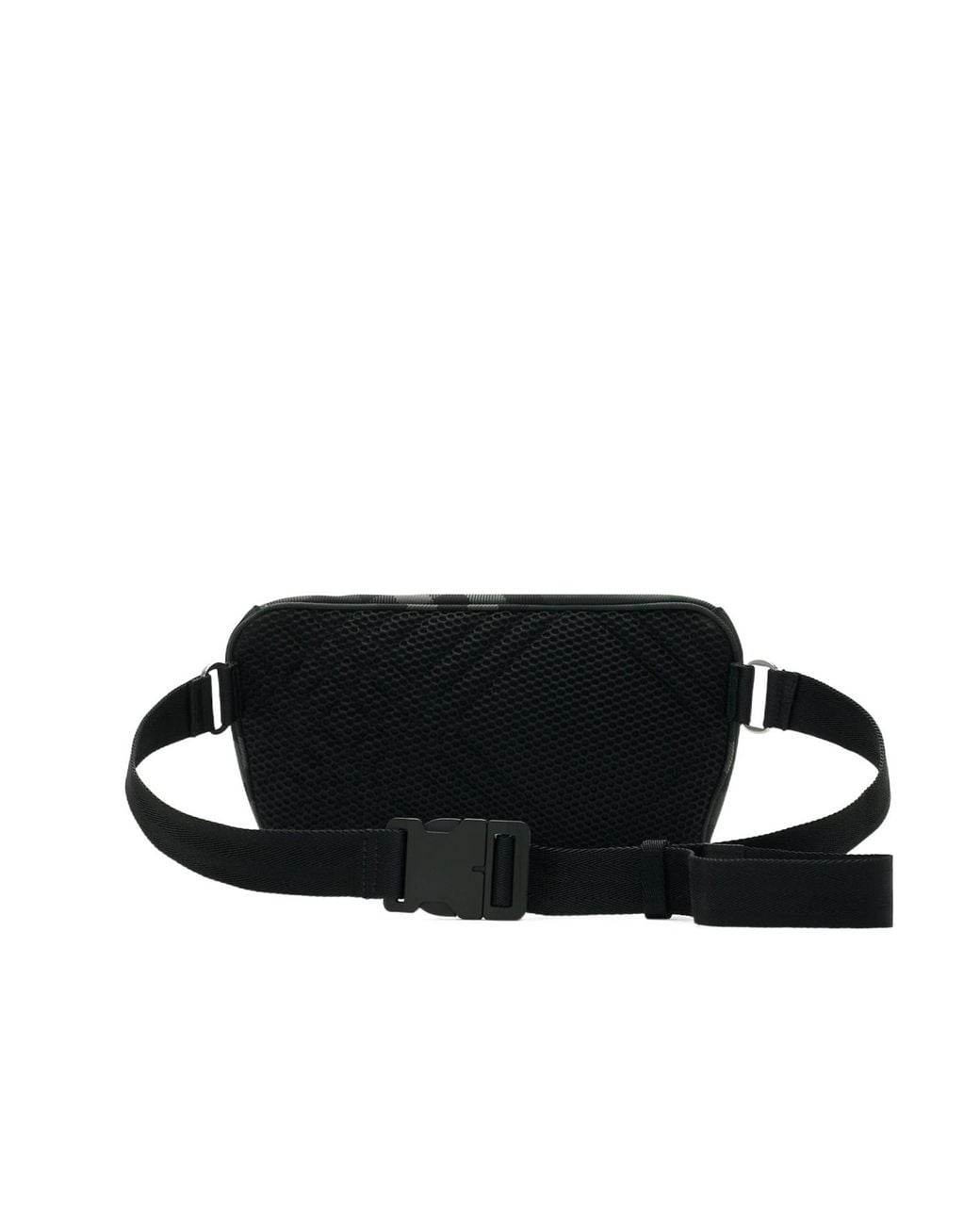 Burberry Black Checked Zipped Belt Bag for men