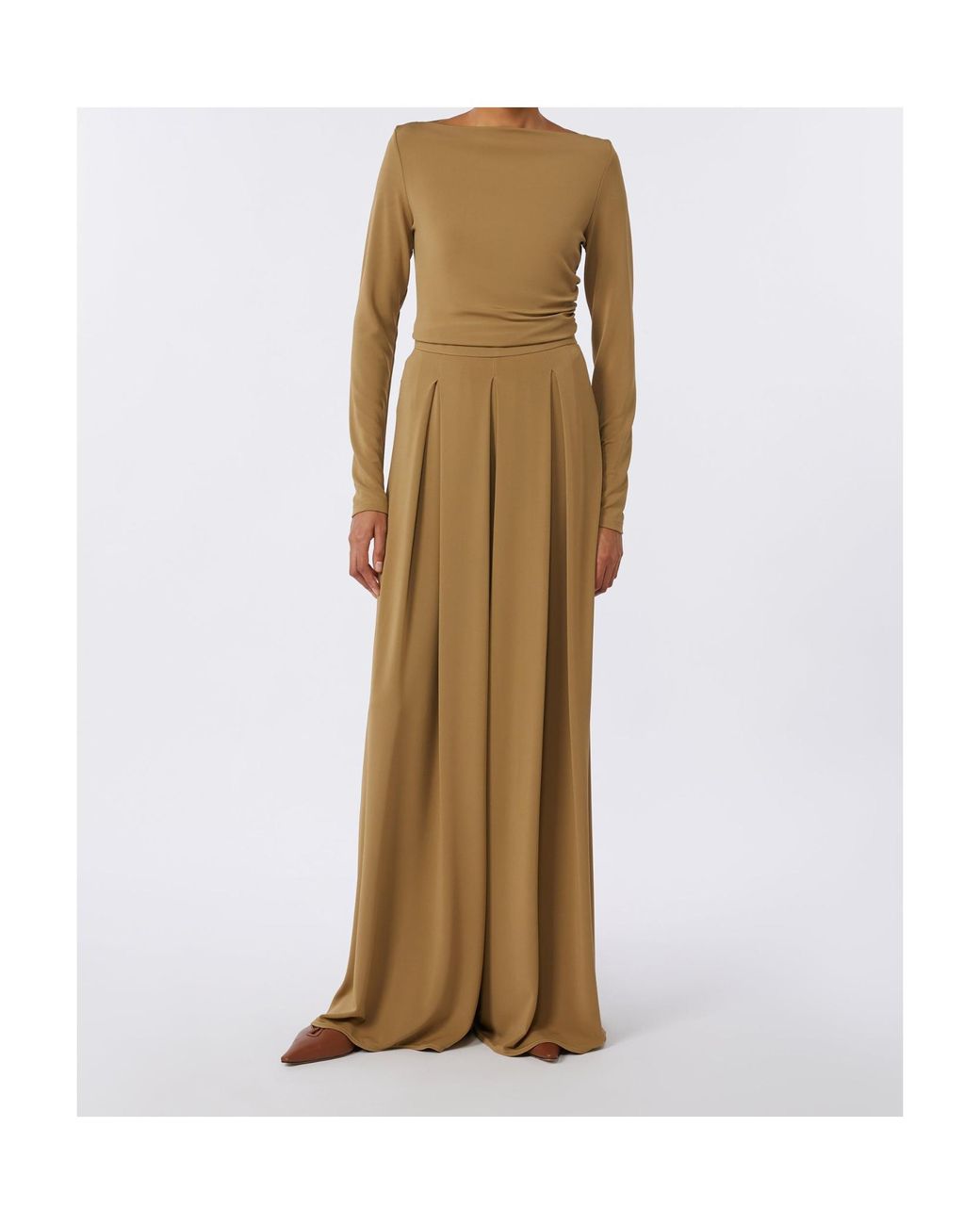 Max Mara Natural Gomma Ruched Top