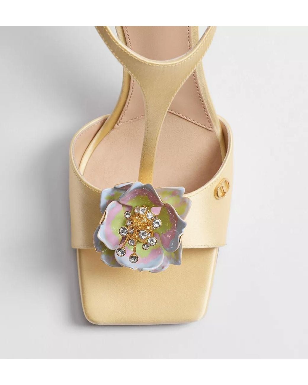 Dior Metallic Flora Heeled Sandal