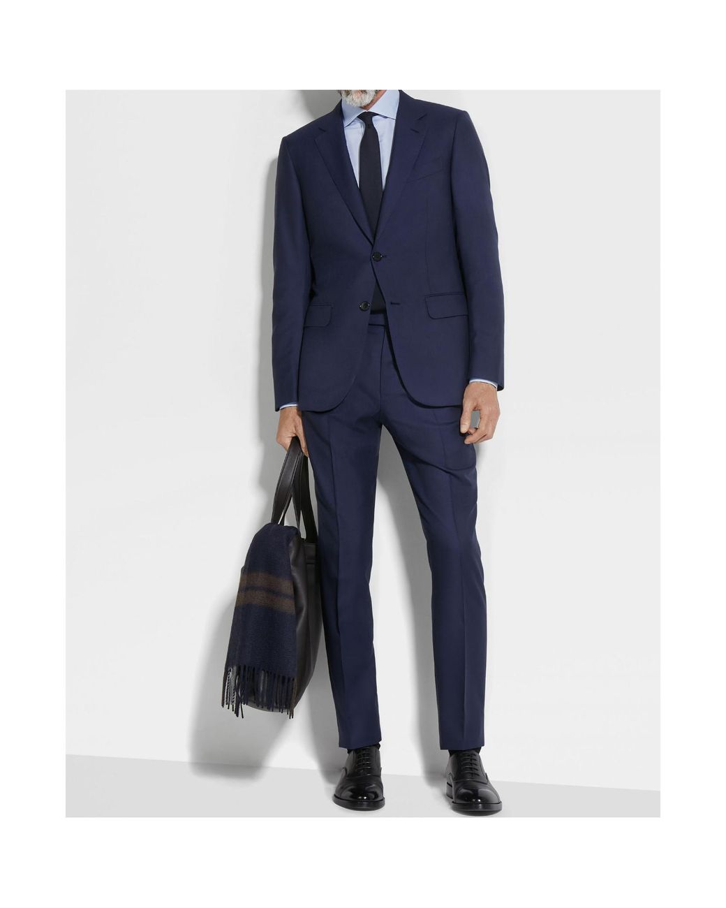 Zegna Blue Single-Breasted Tailored Suit for men