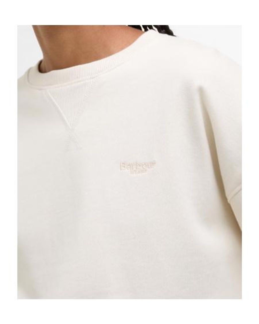 Barbour Natural Long-Sleeved Crew Neck Sweatshirt