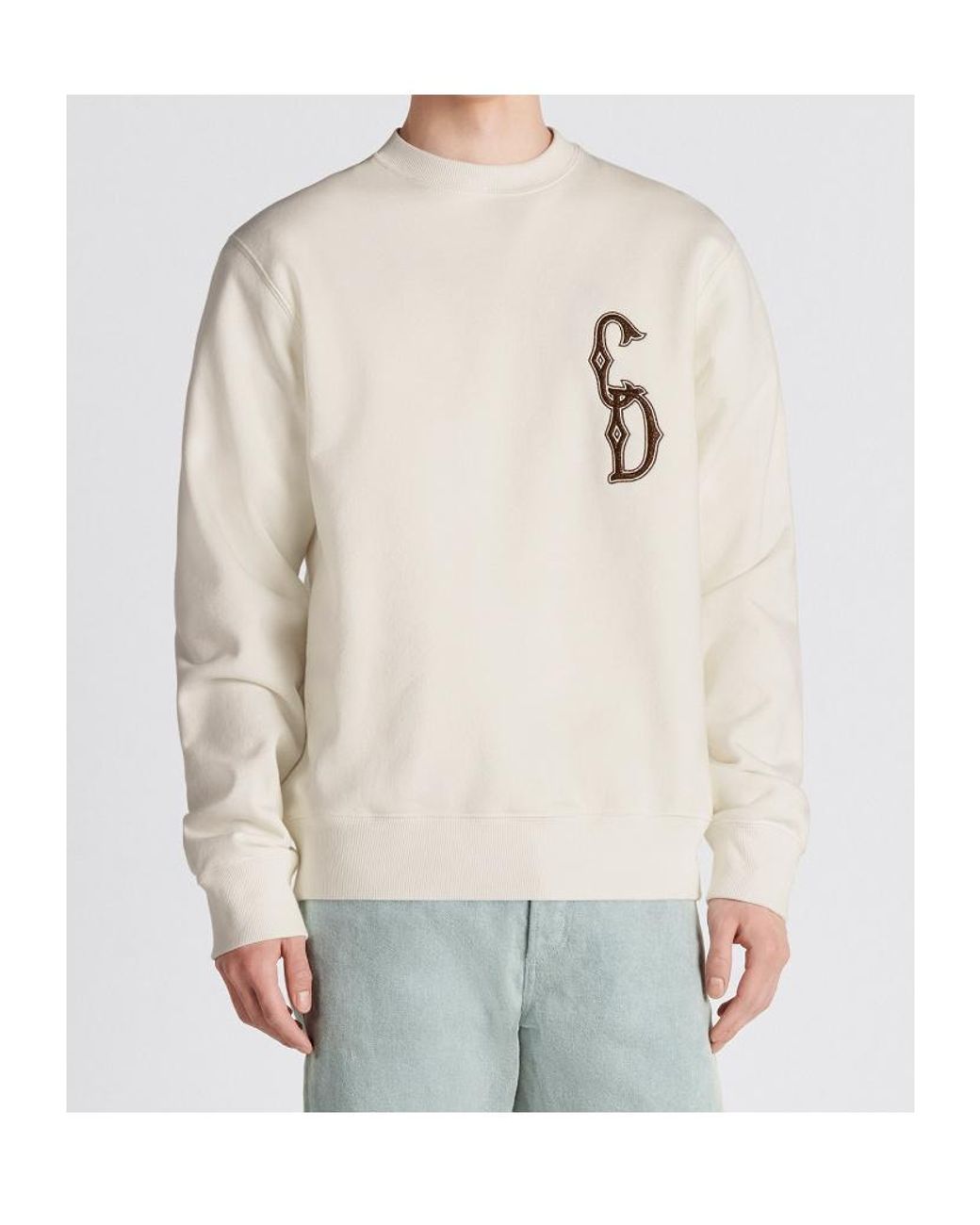 Dior White Cd Interwoven Sweater for men