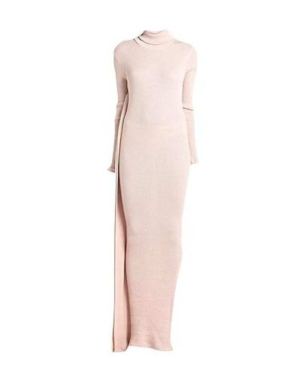 MM6 by Maison Margiela Pink Solid Color Knit Dress