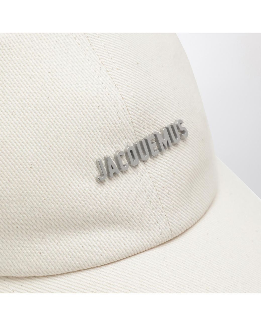 Jacquemus White Logo Plaque Baseball Cap for men