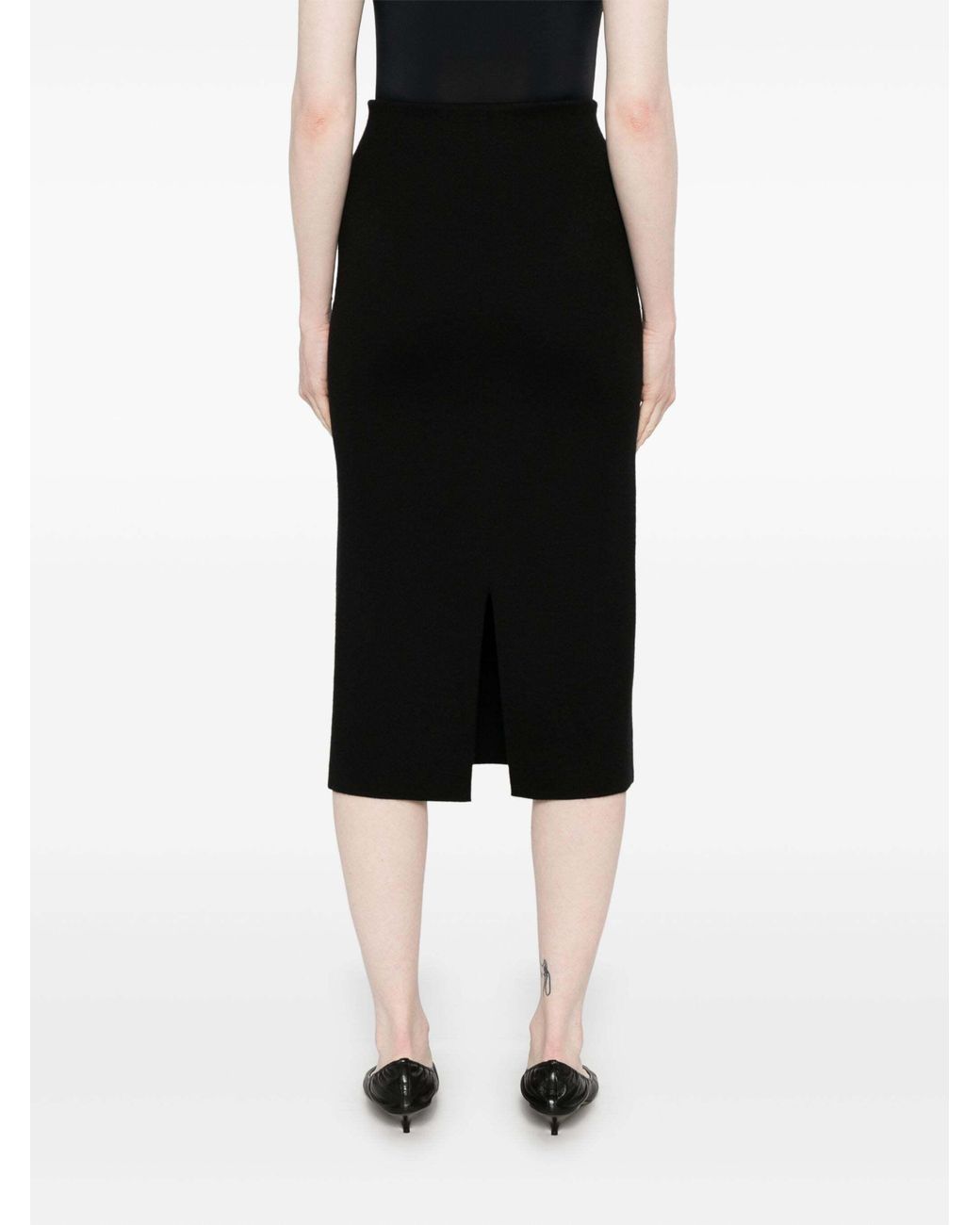 The Row Black Ikko Midi Skirt