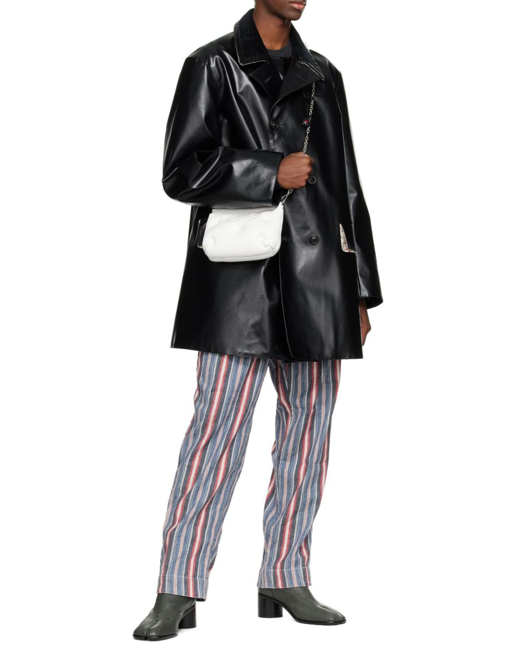 Maison Margiela Gray Glam Slam Carpet Quilted Mini Crossbody Bag