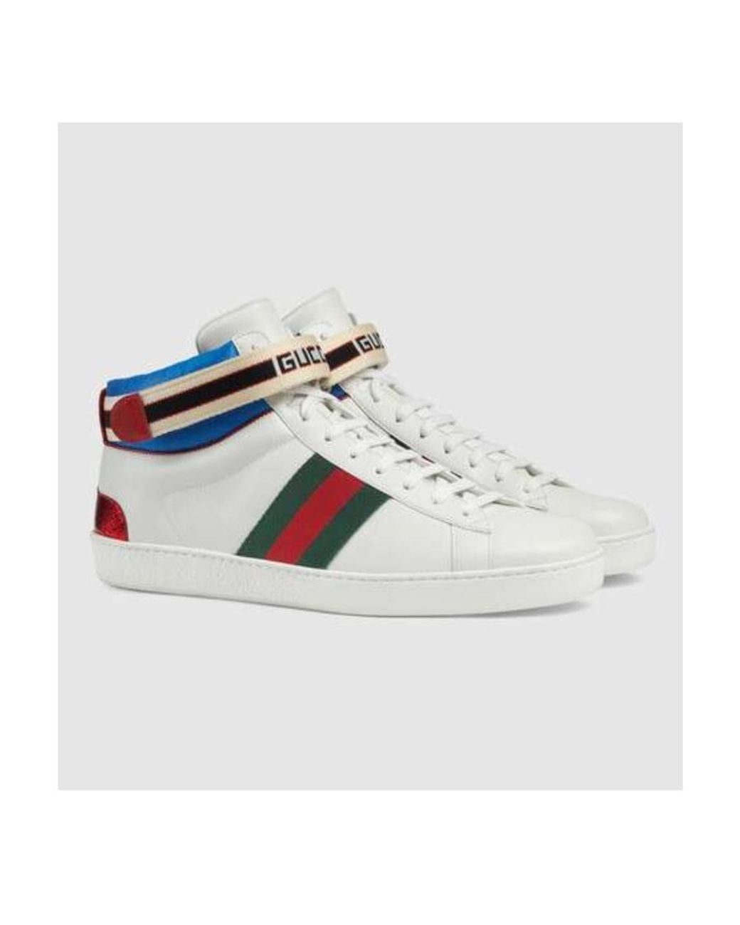 Gucci Multicolor Stripe Ace High-Top Sneakers for men