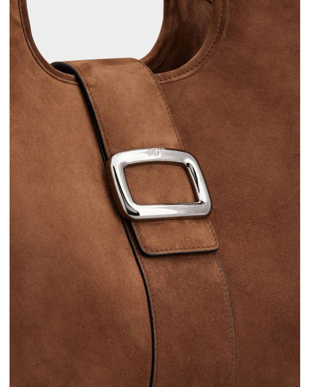 Roger Vivier Brown Logo-Engraved Tote Bag