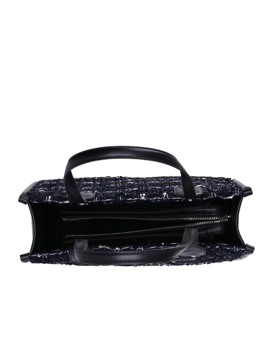 Karl Lagerfeld Black Logo-Appliqué Top-Handle Tote Bag