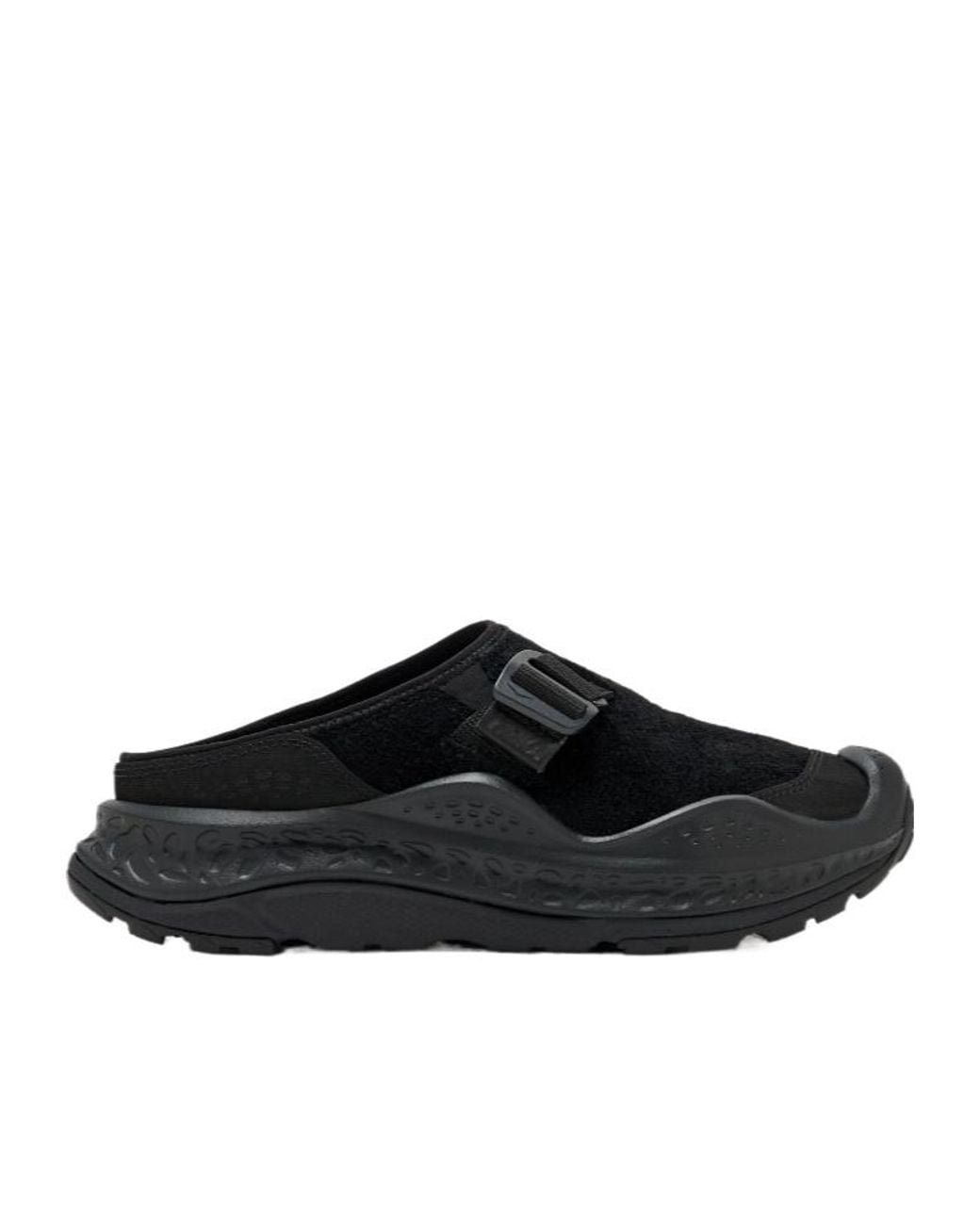 Hoka One One Black Ora Primo Ext Buckle Slip On Mules for men