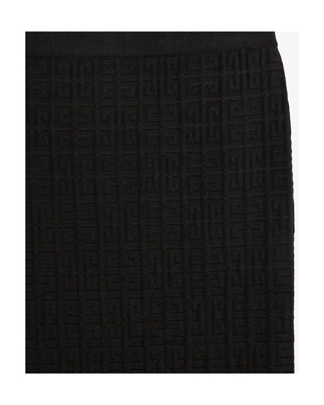 Givenchy Black 4G Motif Knitted Skirt