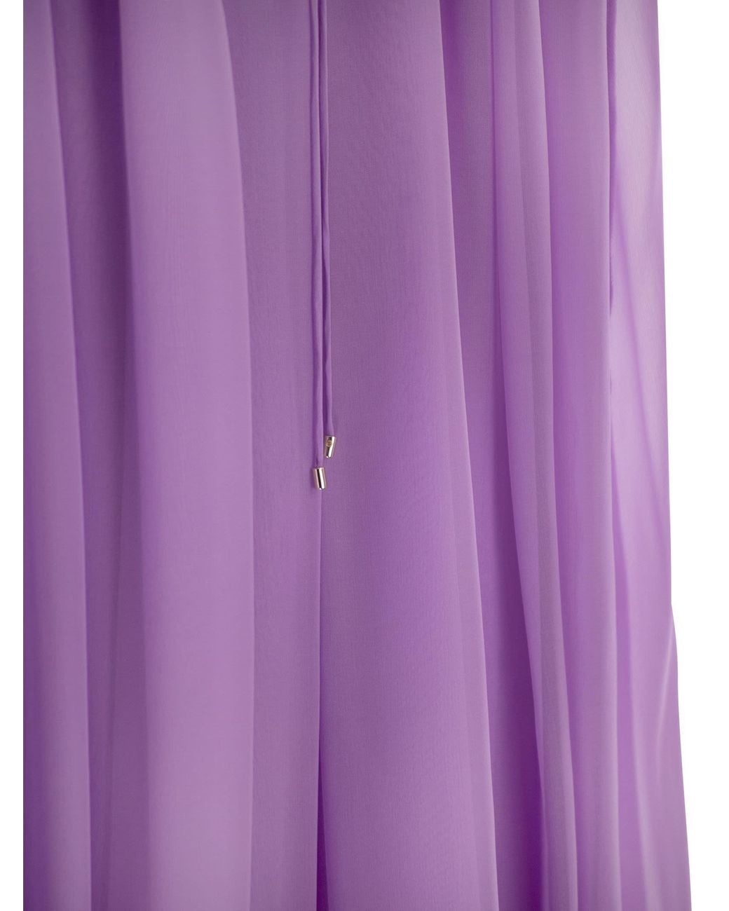 Max Mara Purple Pianoforte Tulle Crewneck Sleeveless Dress