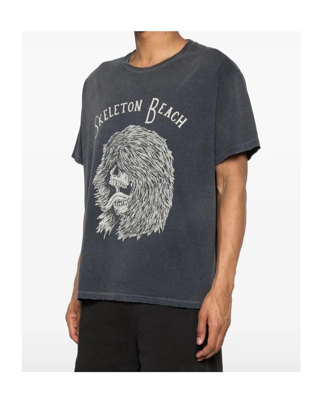 GALLERY DEPT. Black Skeleton Beach Graphic T-Shirt for men