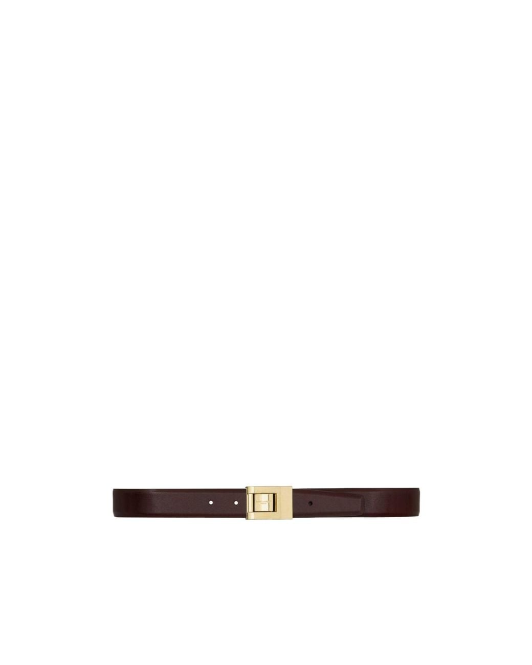 Saint Laurent White La 76 Belt
