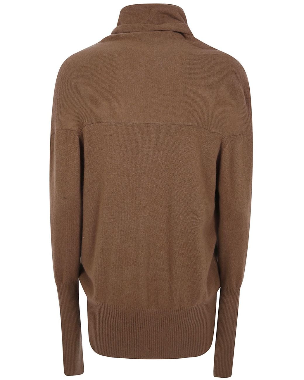 7 For All Mankind Brown Wrap V-Neck Sweater