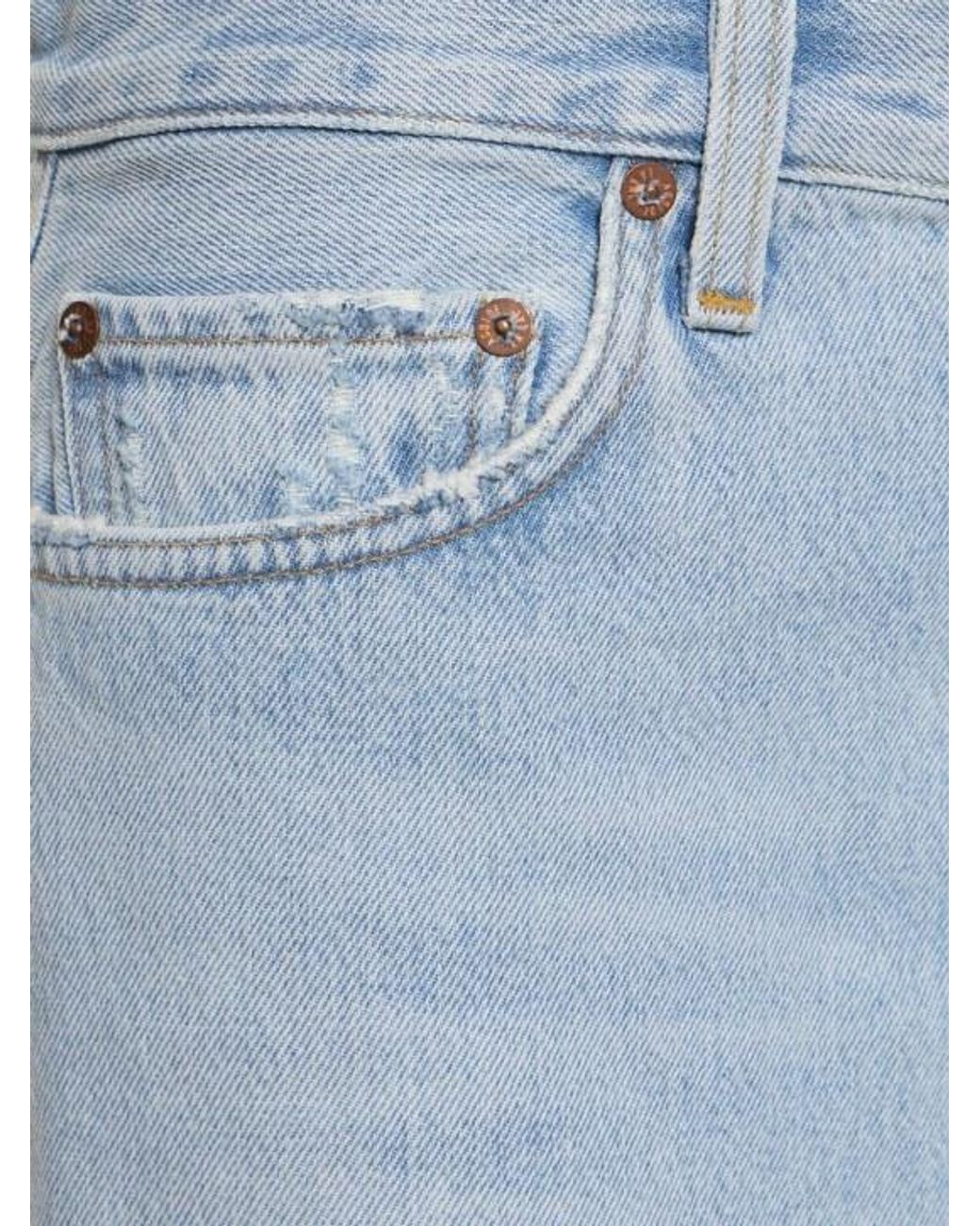 Agolde Blue Denim Skirt With Belt Loops