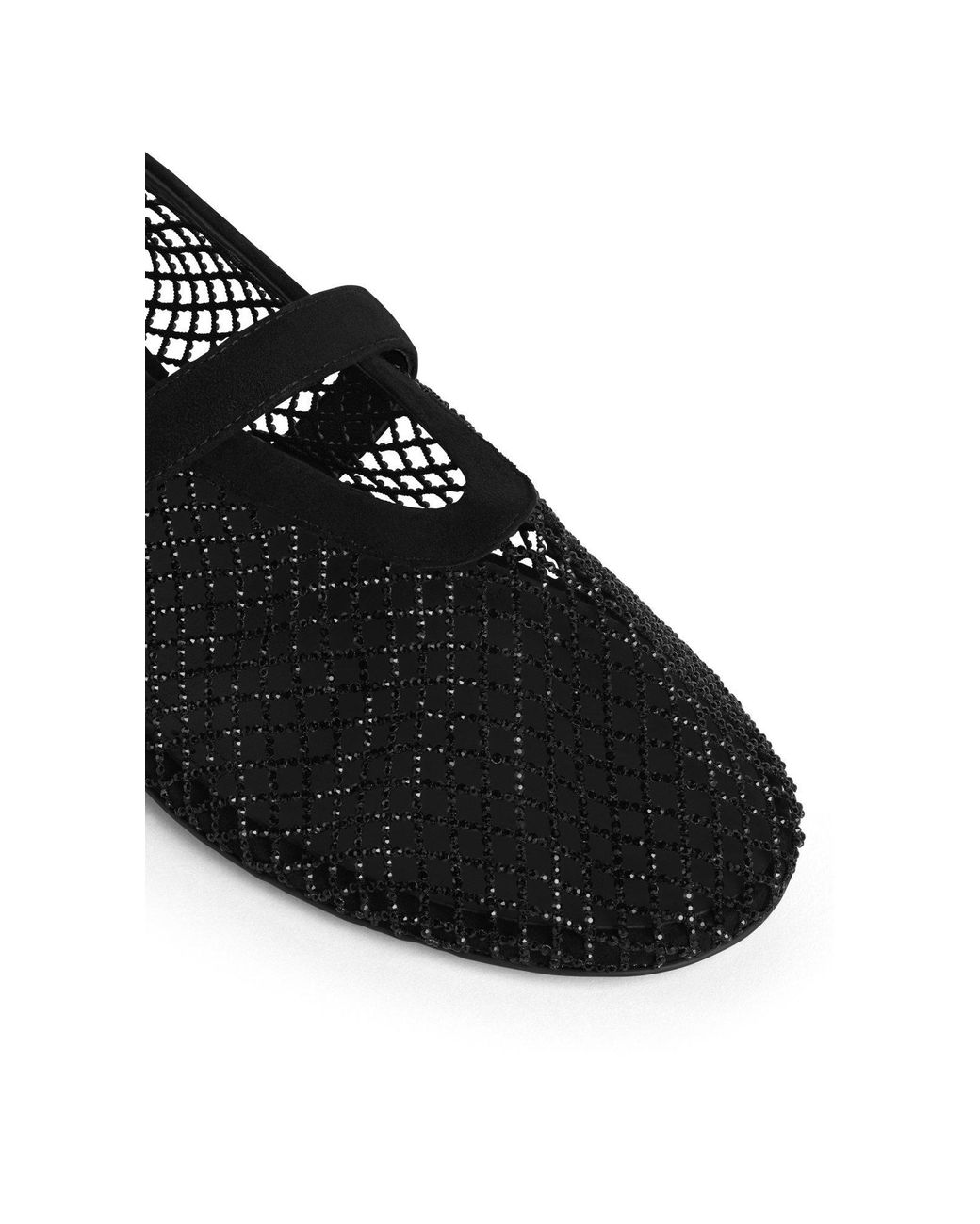 Alaïa Black Fishnet Ballet Flats