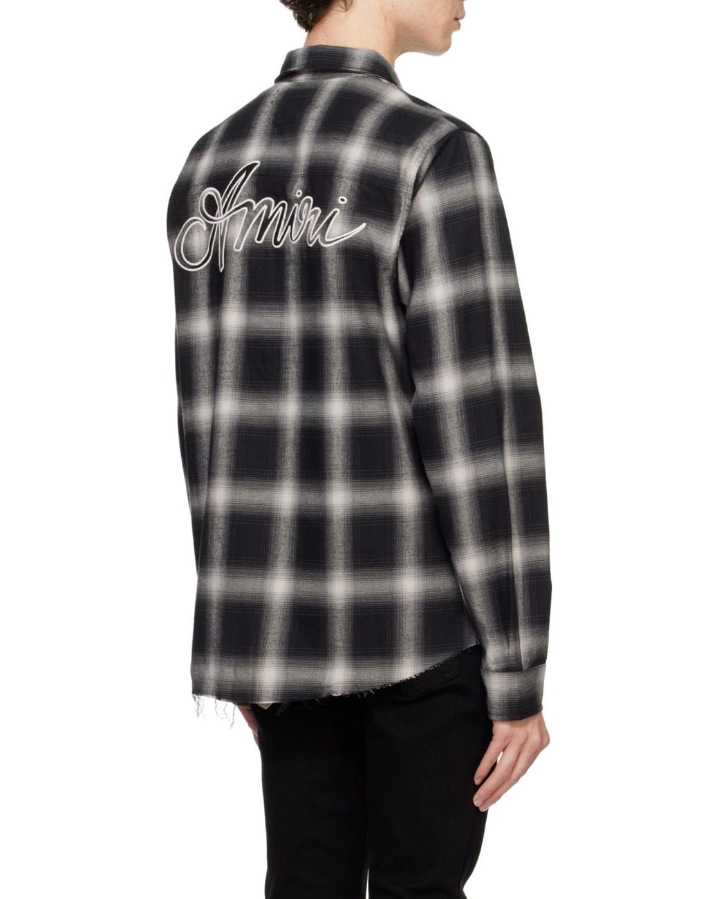 Amiri Black Swirl Flannel Shirt for men