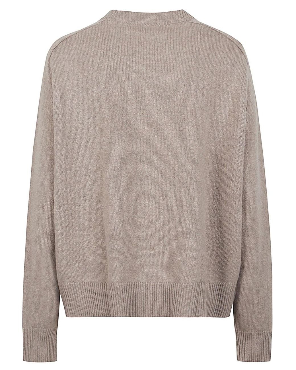 Soft Goat Gray Boyfriend Ribbed Crew-Neck Knitwear
