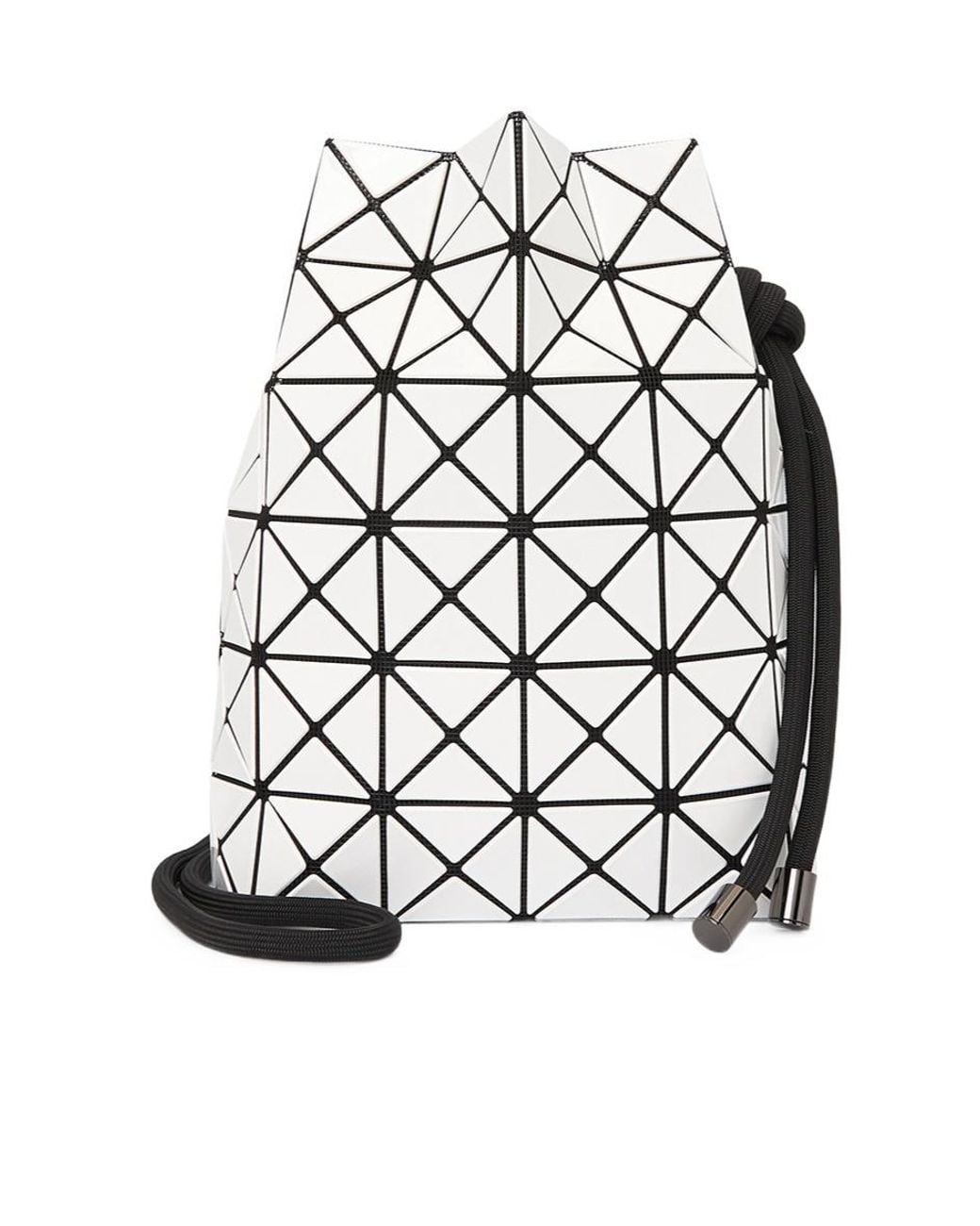 Issey Miyake White Geometric Shoulder Bag