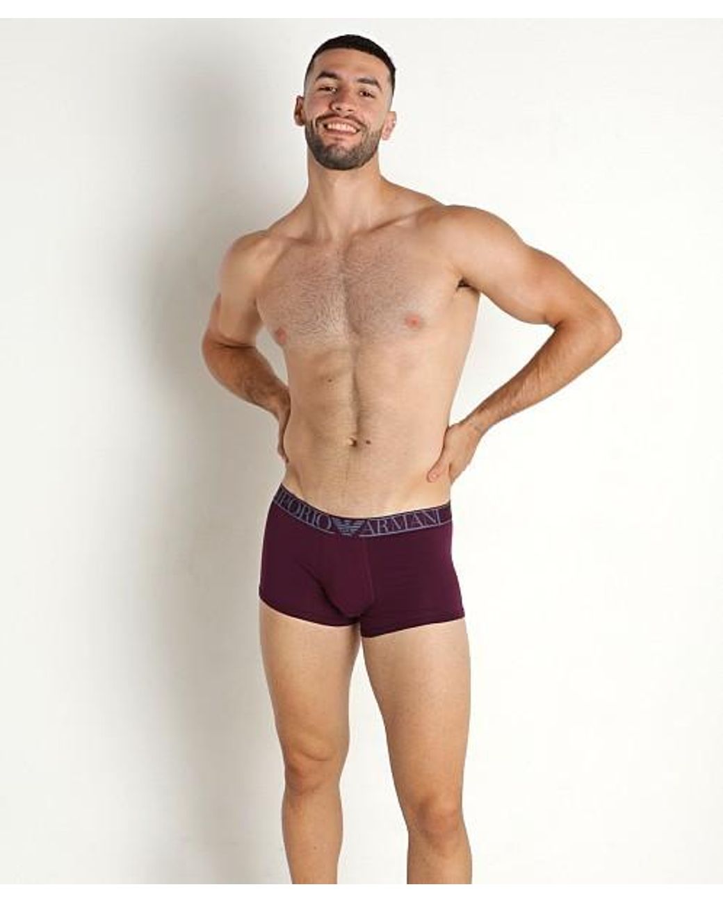 Emporio Armani Purple Elastic Waist Underwear for men