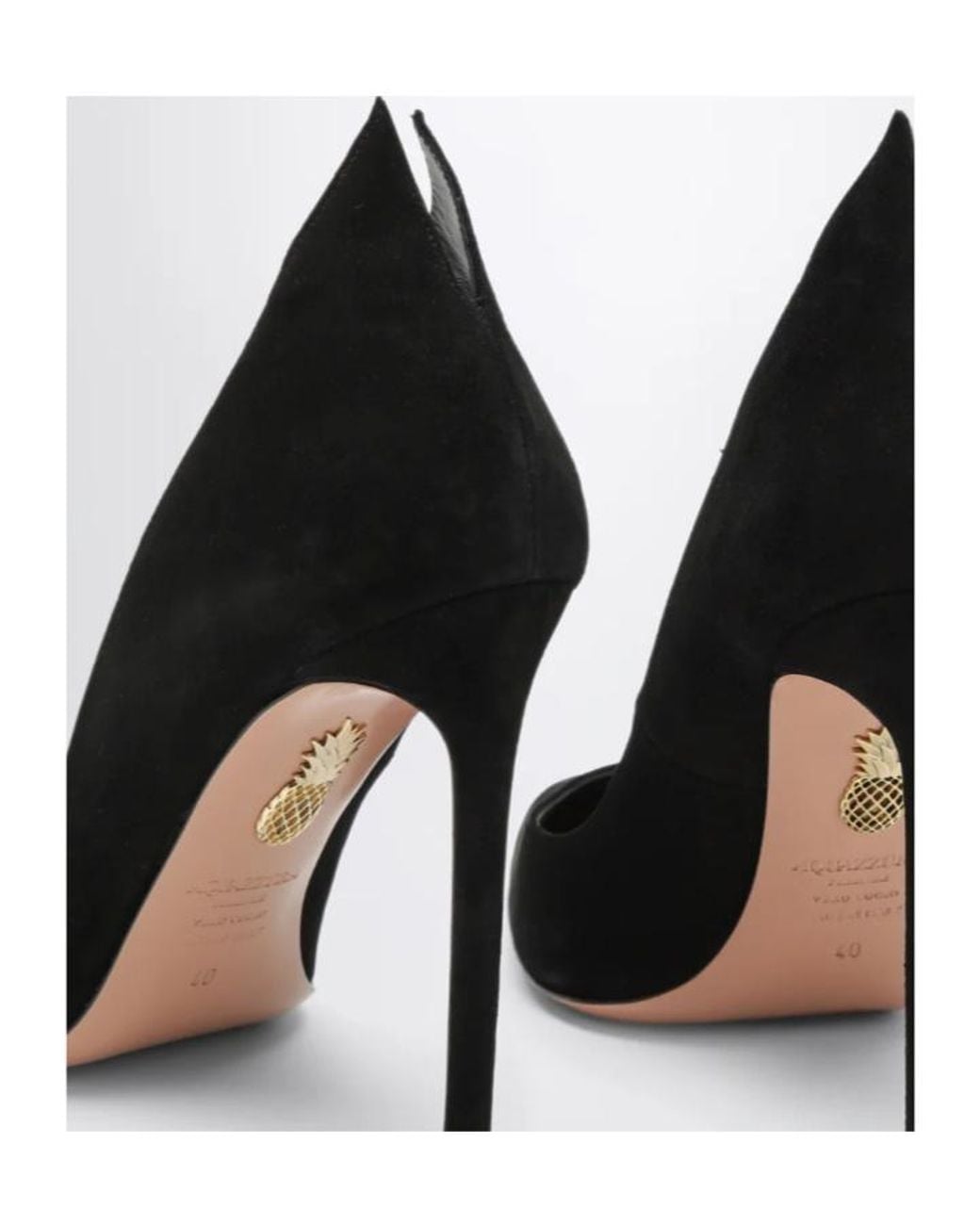Aquazzura Black Pointed-Toe High Heels