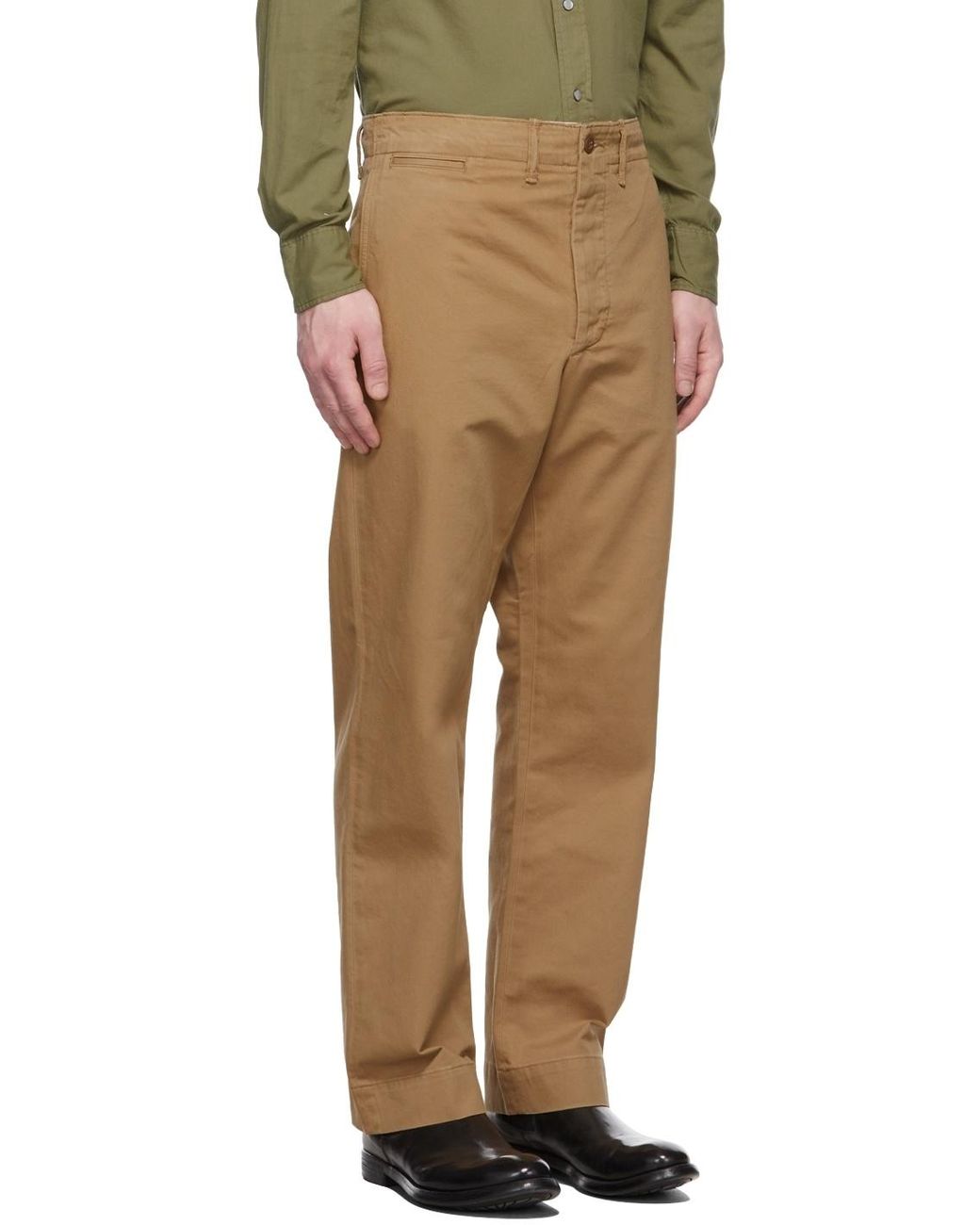 RRL Natural Ralph Lauren Mid Rise Field Chino Trousers for men