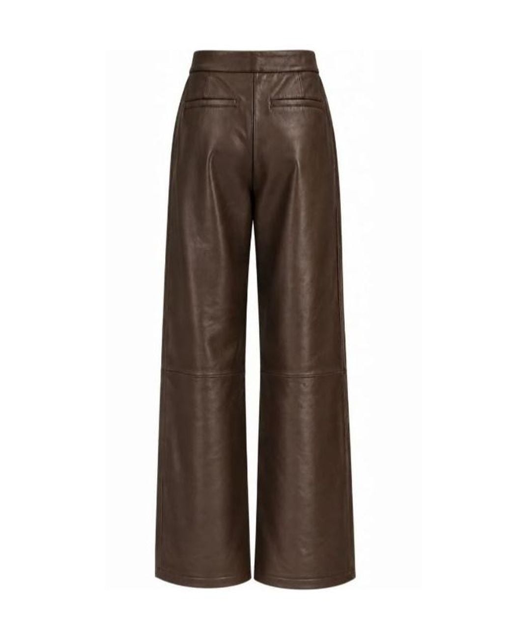Yves Salomon Brown Button-Detail Casual Trousers