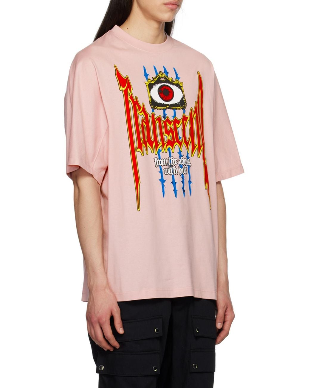 Burberry Pink Graphic-Print Cotton T-Shirt for men