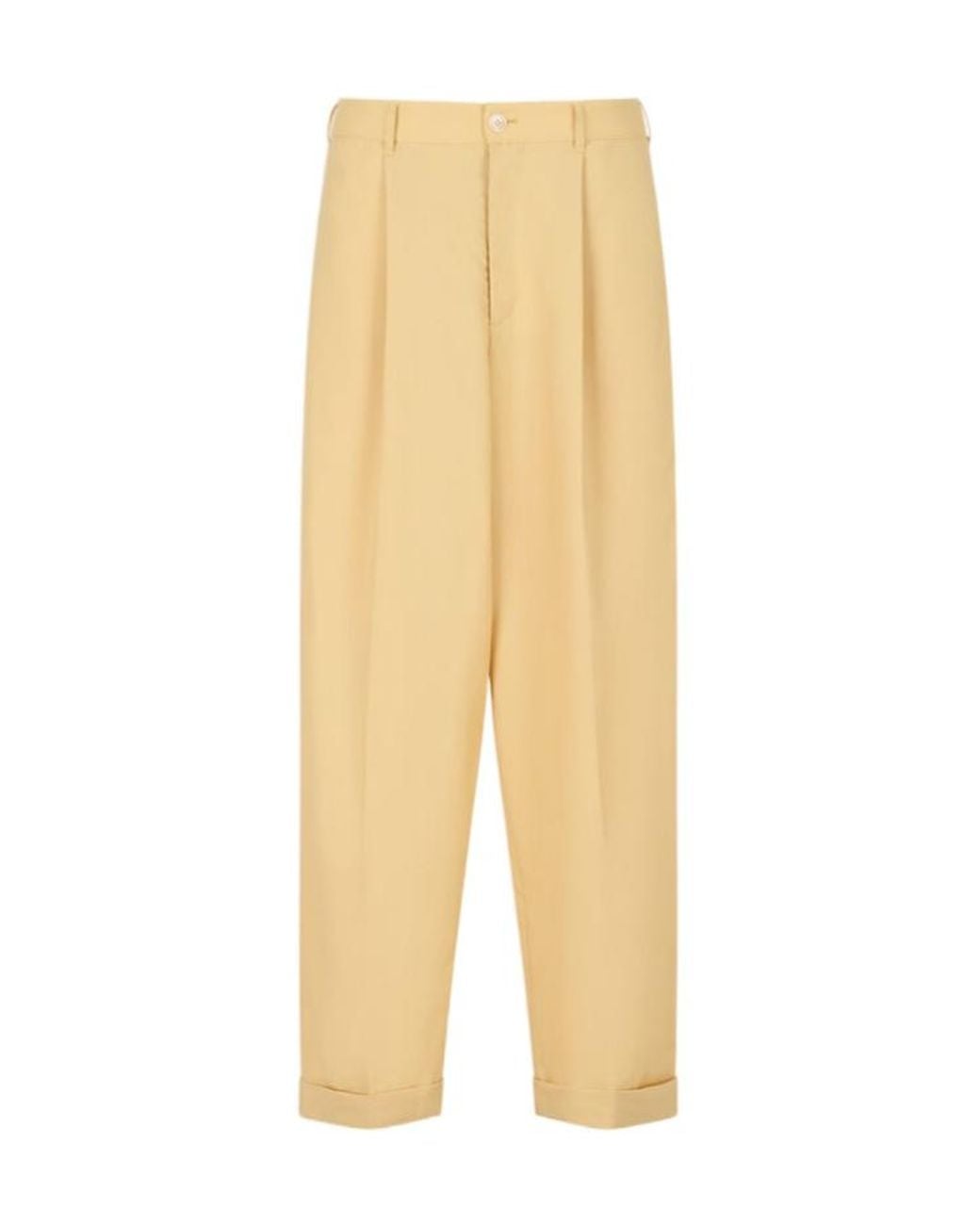 Marni Natural Tropical Pleated Trousers for men