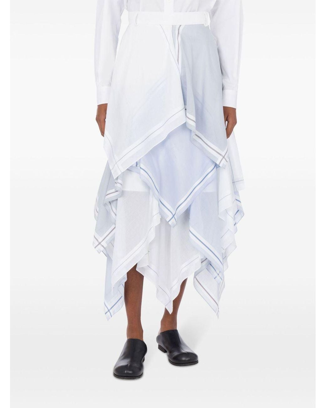 Moschino White Asymmetric Maxi Skirt