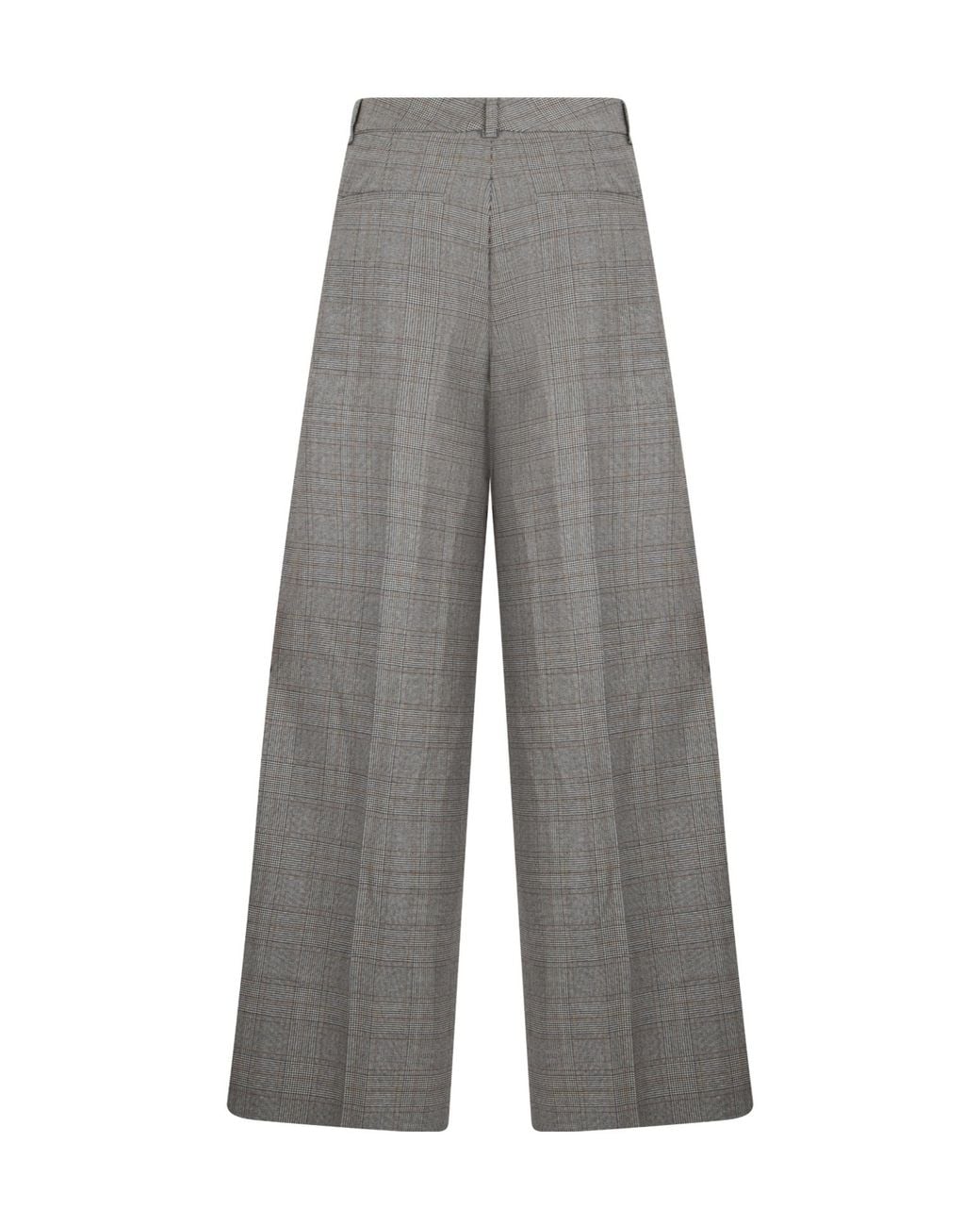Peserico Gray Pleated Wide-Leg Pants