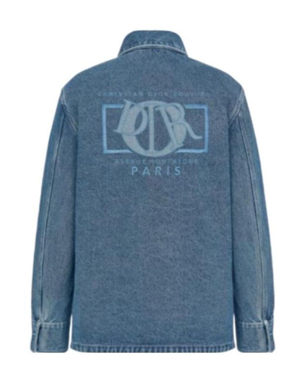 Dior Blue Homme Buttoned Denim Overshirt for men