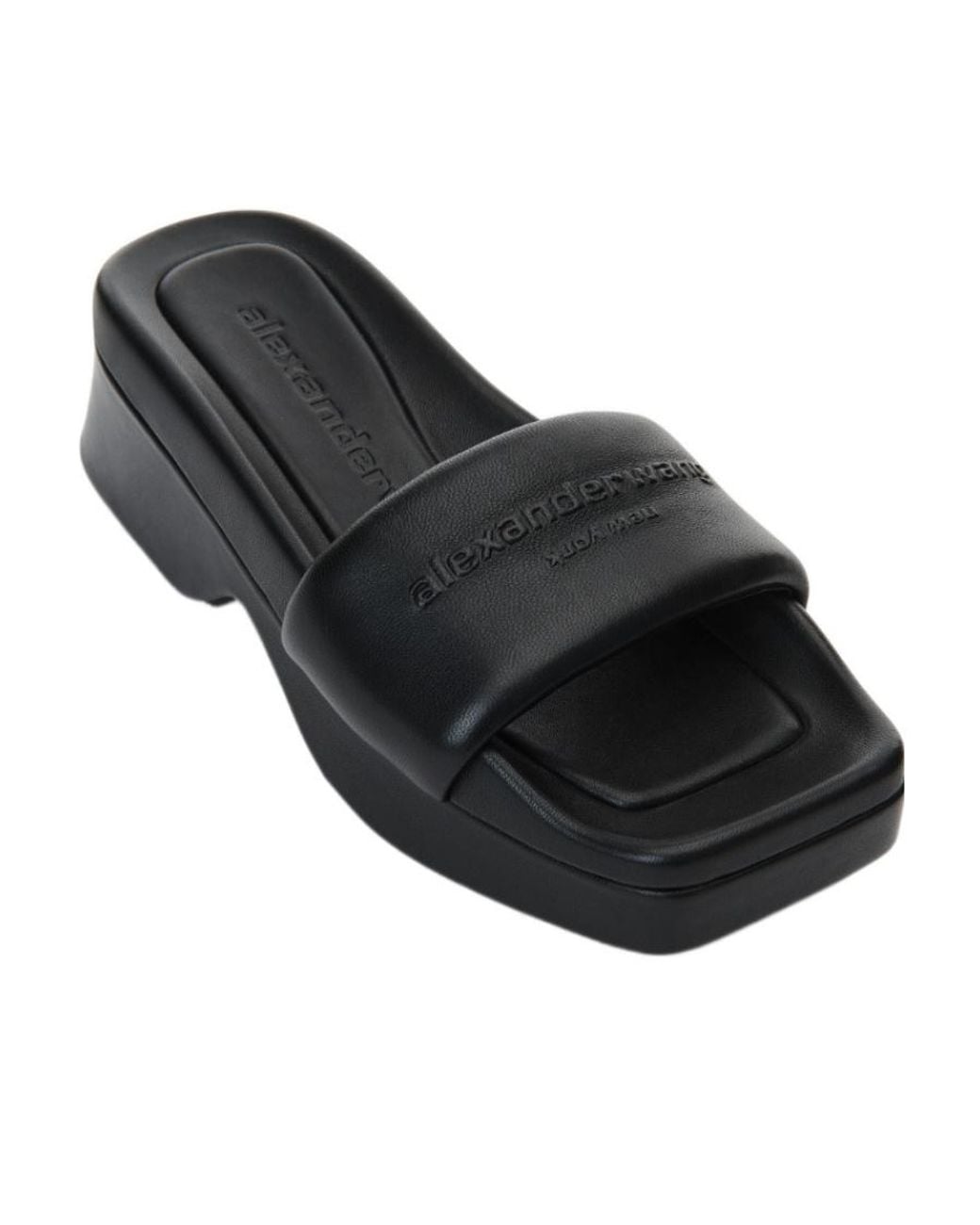 Alexander Wang Black Platform Float Slides