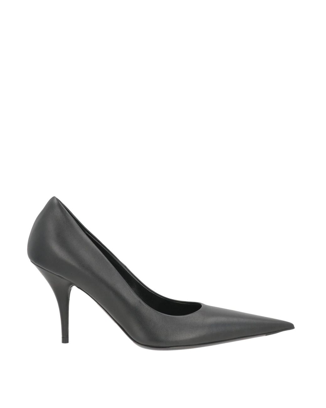 Balenciaga Gray Minimalist Leather Stiletto Heels