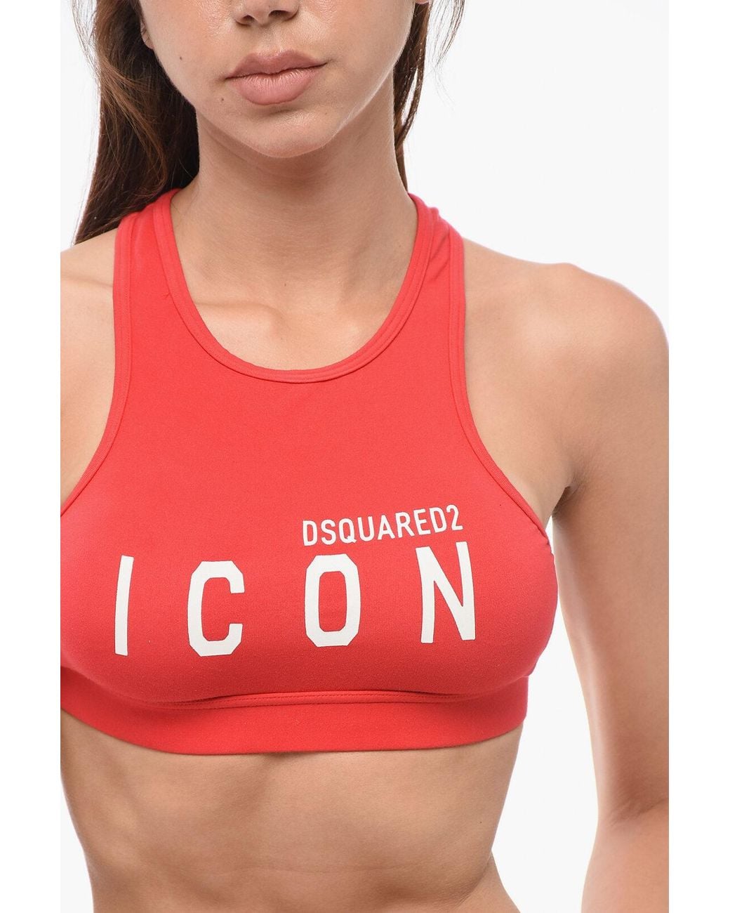 DSquared² Red Icon Sports Bra