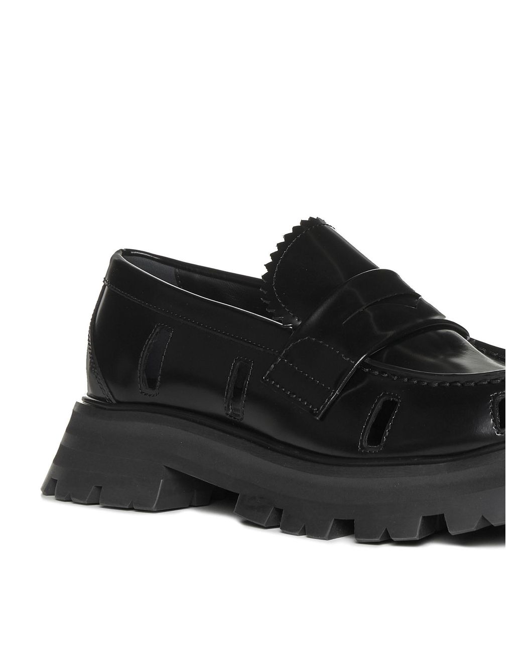 McQueen Black Cut-Out Flat Shoes