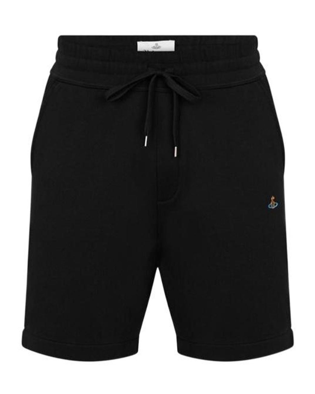 Vivienne Westwood Black Embroidered Orb Shorts for men