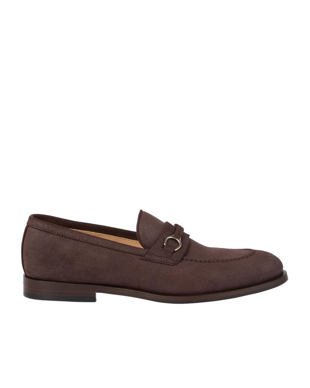 Brunello Cucinelli Brown Slip On Flat Shoes for men