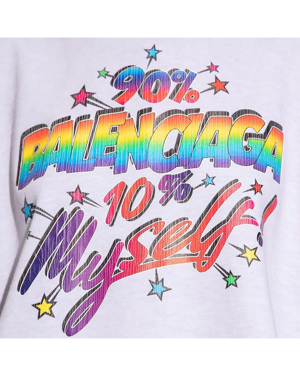 Balenciaga Gray Graphic Printed Long-Sleeved Hoodie
