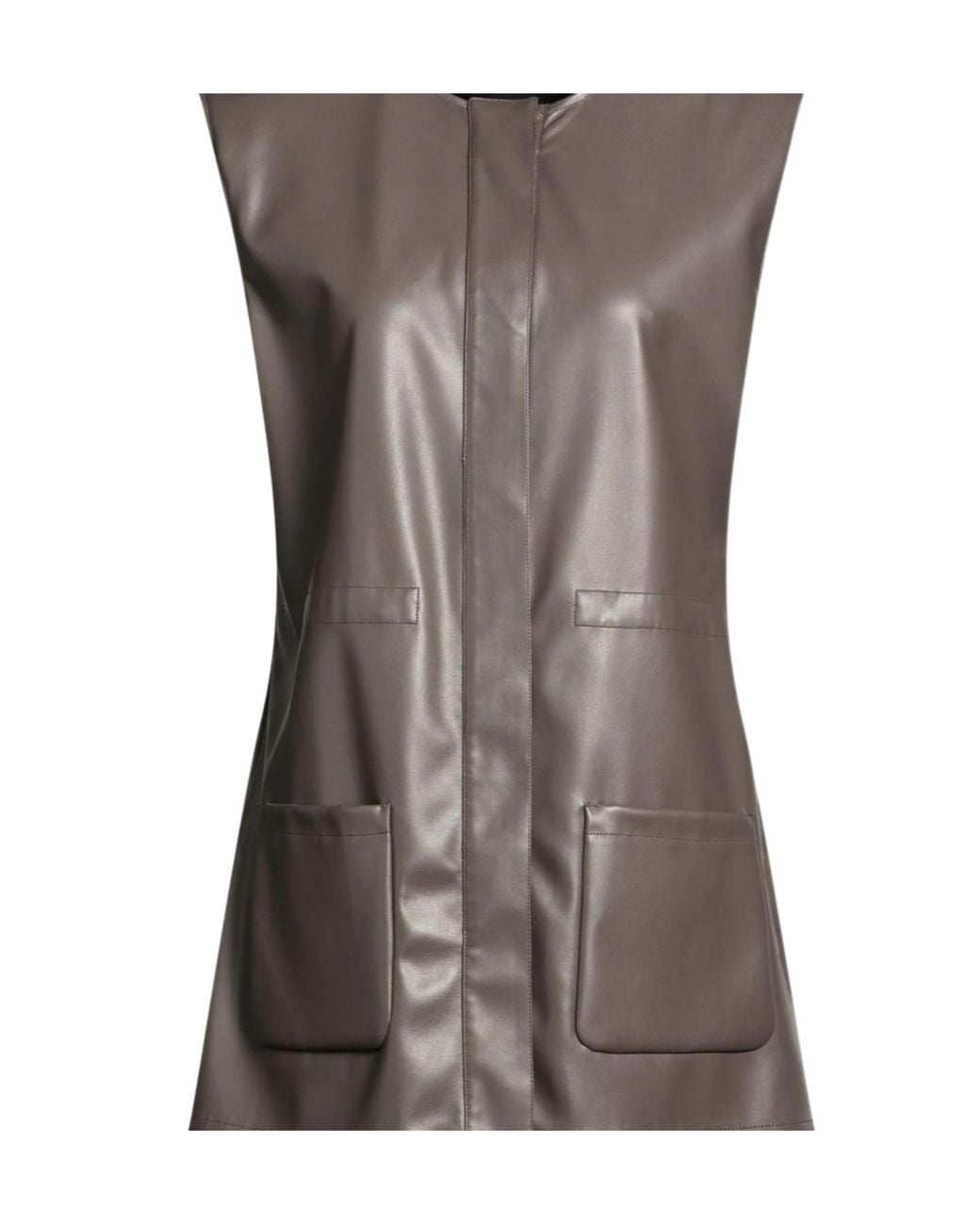 Max Mara Brown Minimalist Solid Color Top
