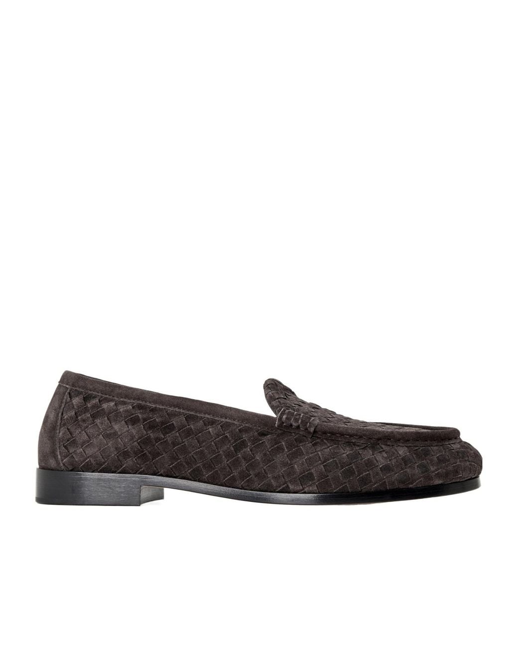 Bottega Veneta Brown Woven Suede Loafer for men