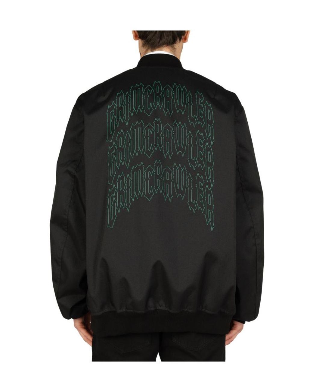 Raf Simons Black Graphic-Print Bomber Jacket for men