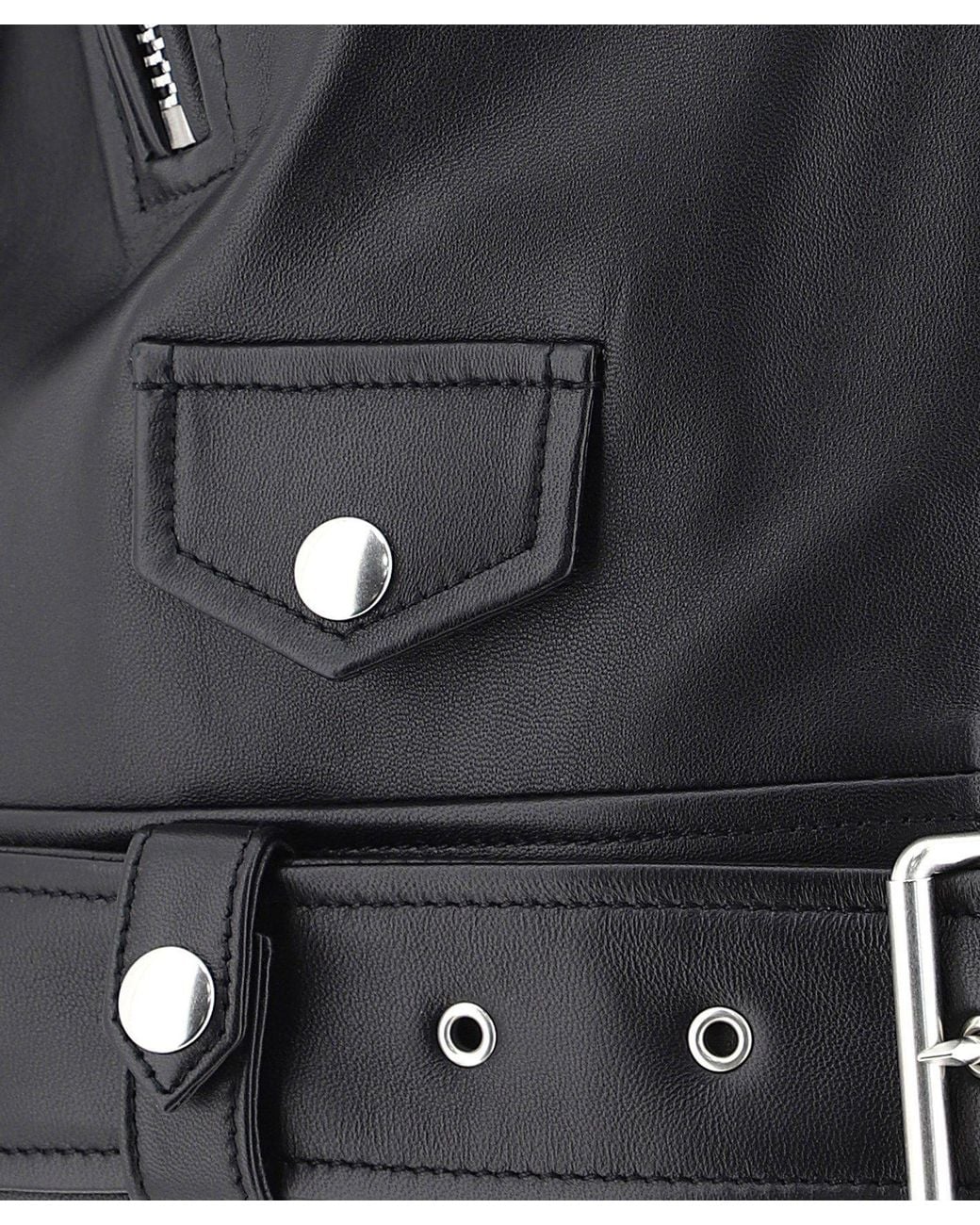 Acne Black Leather Biker Jacket