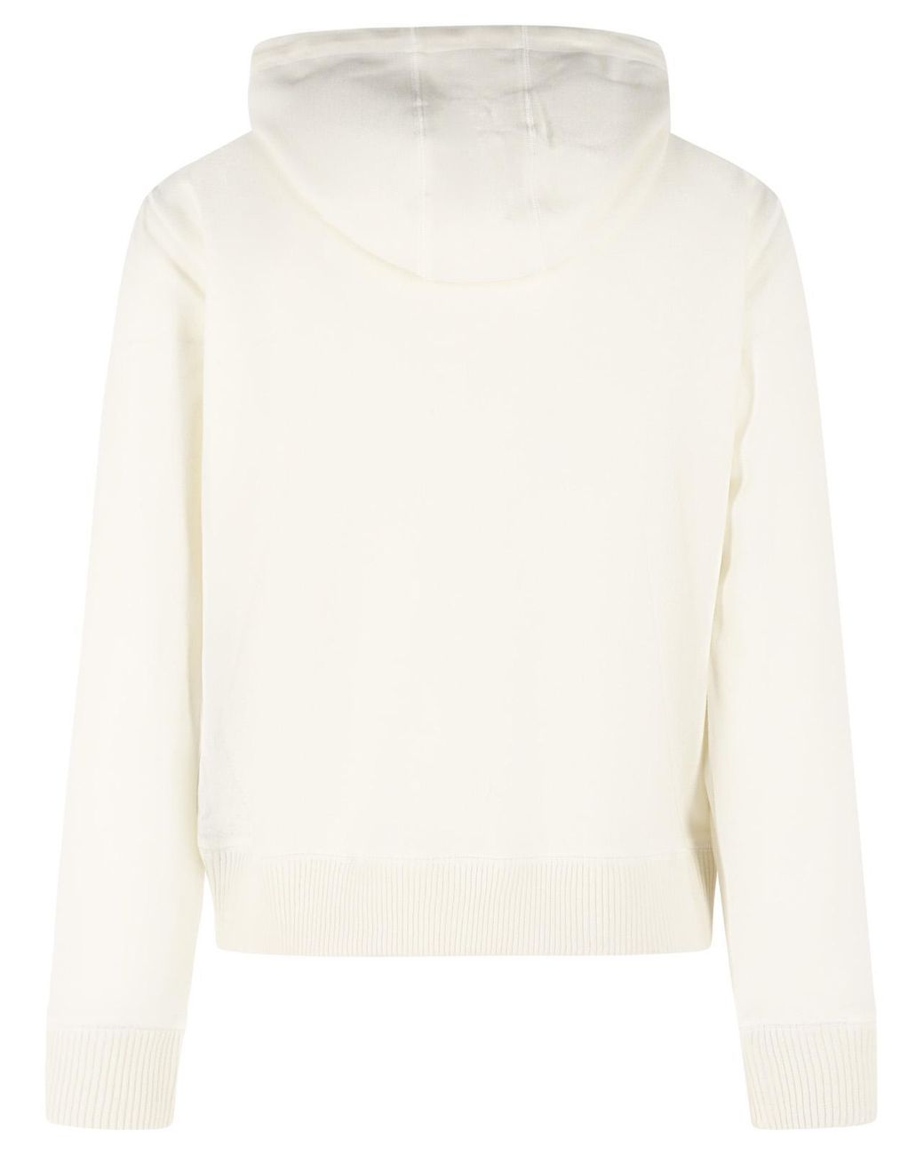 Tom Ford White Zip-Up Knitted Drawstring Hoodie for men
