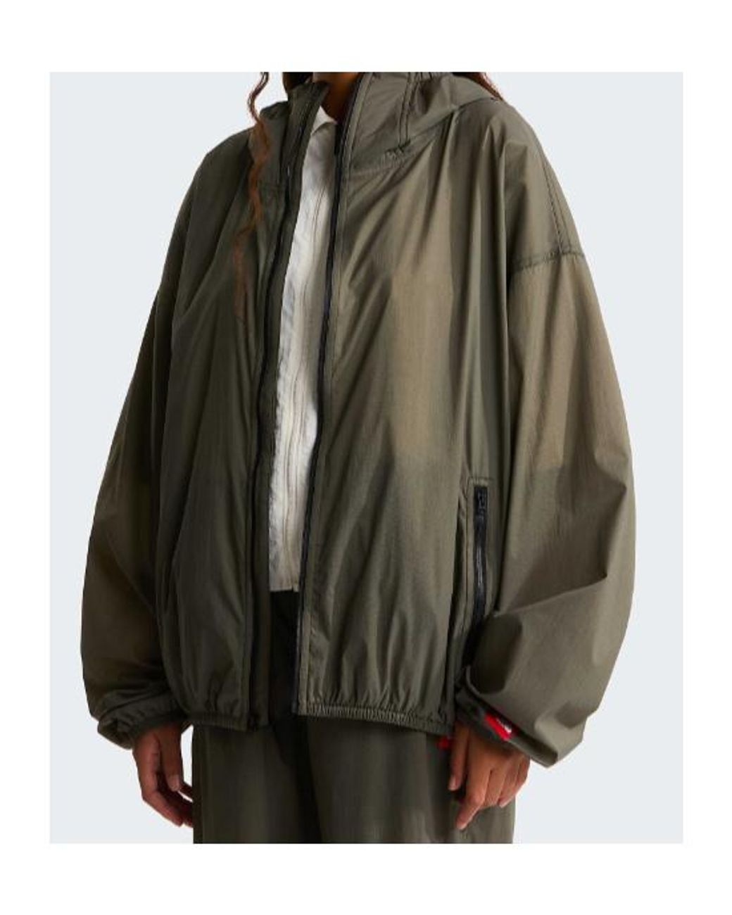 The North Face Green Tnf Box Packable Hooded Wind Jacket for men